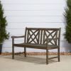 Renaissance Outdoor Patio 4-foot Hand-scraped Wood Garden Bench