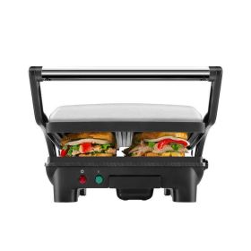 3-in-1 Electric Indoor Panini Press & Grill, 4-Slice Sandwich Press, Opens 180¬∞ for Grilling