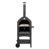 Outdoor Wood Fired Pizza Oven with Pizza Stone; Pizza Peel; Grill Rack; and Waterproof Cover