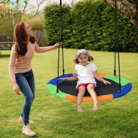 40-Inch Flying Saucer Tree Swing Outdoor Play Set with Easy Installation Process for Kids