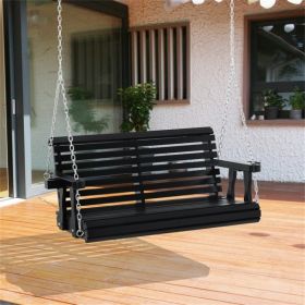 2 Seater Outdoor Patio Swing Chair-Black (Swiship ship)( Prohibited by WalMart )