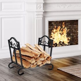 Foldable Firewood Log Rack Steel Wood Storage Holder