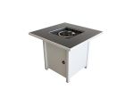 Living Source International 30 Inch White Steel Propane/natural Gas Firepit Table