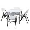 4pcs 47*54*84cm Garden Plastic Folding Chair White