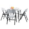 4pcs 47*54*84cm Garden Plastic Folding Chair White