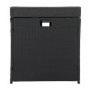 Simple And Practical Outdoor Ratton Deck Box Storage Box Black Four-Wire