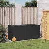 Garden Storage Box with Wheels Black 74.8 Gal Poly Rattan