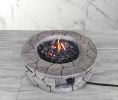 Living Source International 9'' H x 28'' W Fiber Reinforced Concrete Outdoor Fire pit(Stone Gray)CM-1008