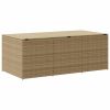 Garden Storage Box Mix Beige 259.9 Gal Poly Rattan