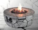 Living Source International 9'' H x 28'' W Fiber Reinforced Concrete Outdoor Fire pit(Stone Gray)CM-1008