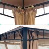 10x12 Softtop Metal Grill Gazebo with Mosquito Net,Heavy Duty Double Roof Canopy,Galvanized Steel Design Outdoor Tent,Suitable for Gardens,Patio,Backy