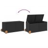 Garden Storage Box with Wheels Black 74.8 Gal Poly Rattan