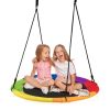 40-Inch Flying Saucer Tree Swing Outdoor Play Set with Easy Installation Process for Kids