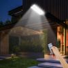 Solar Powered Wall Light 504 LED Beads PIR Motion Sensor Lamp Outdoor IP65 Waterproof with Remote Control for Garage Front Door Garden Pathway