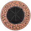 Mosaic Fire Pit Table Terracotta 26.8" Ceramic