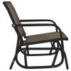 Garden Glider Chairs 2 pcs Brown 24"x29.9"x34.3" Textilene&Steel