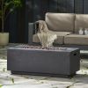 40" RECTANGULAR MGO FIRE PIT - 40 000 BTU WITH TANK HOLDER