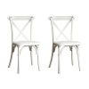 2-Pack Resin X-Back Chair, Dining Chair Furniture 2-Pack, Modern Farmhouse Cross Back Chair for Kitchen,Lime Wash