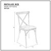 2-Pack Resin X-Back Chair, Dining Chair Furniture 2-Pack, Modern Farmhouse Cross Back Chair for Kitchen,Lime Wash