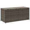 Garden Storage Box Gray 74.8 Gal Poly Rattan