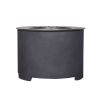 20.5 Inch x 15 Inch Dark Grey Faux Concrete Texture Smokeless Firepit With Wood Pellet/Twig/Wood As The Fuel