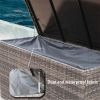 Direct Wicker Large 296 Gallons Brown Lamao Rattan Outdoor Storage Box Deck Box