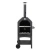 Outdoor Wood Fired Pizza Oven with Pizza Stone; Pizza Peel; Grill Rack; and Waterproof Cover