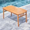 Waimea Honey Slatted Eucalyptus Wood Patio Dining Table