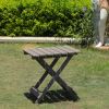 Outdoor Wooden Adirondack Patio Folding Side Table,Cedar Wood Garden End Table, Coffee Table for Indoor or Outdoor