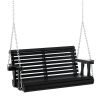 2 Seater Outdoor Patio Swing Chair-Black (Swiship ship)( Prohibited by WalMart )