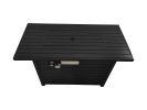 Living Source International 24" H x 54" W Steel Outdoor Fire Pit Table with Lid (Black)CM-1024