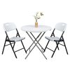 4pcs 47*54*84cm Garden Plastic Folding Chair White