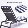 2PCS Set Outdoor Lounge Chair Cushion Replacement Patio outdoor furniture Seat Cushion Chaise Lounge Cushion