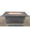 living Source International 24" H Propane/Natural Gas Outdoor Fire Pit Table with Lid