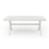 70.87inch Rectangular Dining Table with X-shape Aluminum Table Leg/Metal Base, White