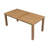 70.86inch Dining Table,HIPS Patio Rectangular Dining Table for 4-6 Persons, Ideal for Outdoors and Indoors Teak