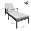 Outdoor Patio Lounge Chairs Rattan Wicker Patio Chaise Lounges Chair Gray