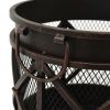 Rustic Fire Pit with Poker Œ¶16.5"21.3" Steell