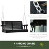 2 Seater Outdoor Patio Swing Chair-Black (Swiship ship)( Prohibited by WalMart )