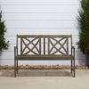 Renaissance Outdoor Patio 4-foot Hand-scraped Wood Garden Bench