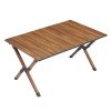 1-piece Folding Outdoor Table,Lightweight Aluminum Roll-up Rectangular Table for indoor, Outdoor Camping, Picnics,Beach,Backyard, BBQ, Party, Patio, B