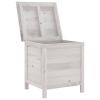 Patio Storage Box White 19.7"x19.3"x22.2" Solid Wood Fir