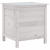 Patio Storage Box White 19.7"x19.3"x22.2" Solid Wood Fir