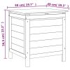 Patio Storage Box White 19.7"x19.3"x22.2" Solid Wood Fir