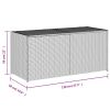 Garden Storage Box Gray 74.8 Gal Poly Rattan