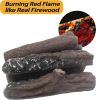 Gas Fireplace Logs,10pcs Small Artificial Fireplace Logs, Ventless Gas Logs for Fireplace Natural Gas,Vented,Propane,Electric,Ethanol,Gel Fire Pit,Woo