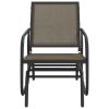 Garden Glider Chairs 2 pcs Brown 24"x29.9"x34.3" Textilene&Steel