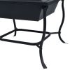 Fire Pit Black 16.5"x16.5"x17.7" Steel