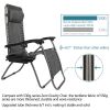 Infinity Zero Gravity Chair Pack 2, Outdoor Lounge Patio Chairs with Pillow and Utility Tray Adjustable Folding Recliner for Deck,Patio,Beach,Yard, Gr