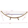 1-Person Hammock with Stand Set for Outside & Inside, Indoor Outdoor Standalone, plywood+canvas